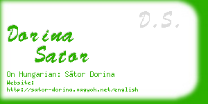 dorina sator business card